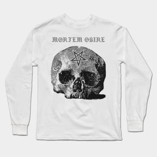 Esoteric design "Mortem obire" Skull Long Sleeve T-Shirt